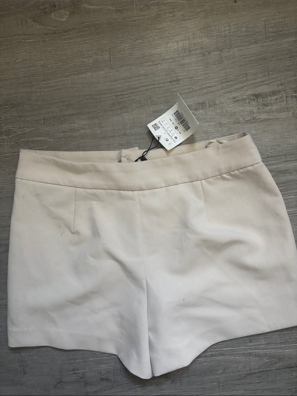 Zara Cream-White Mini Skort with Front Seam Detail mid/high waisted - Picture 3 of 5
